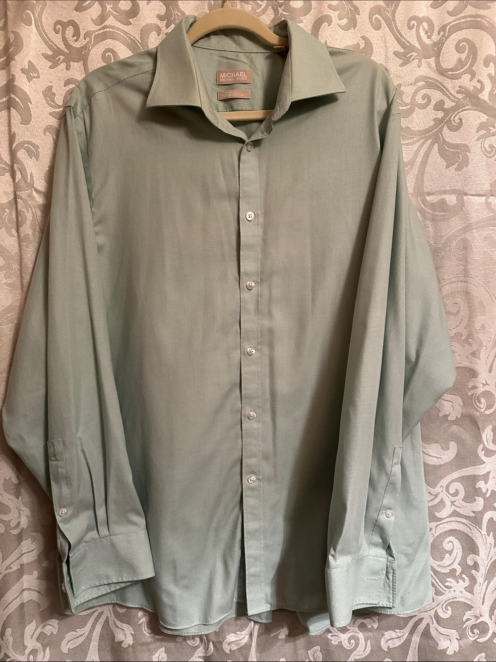 Michael Kors Men's Sage Green Dress Shirt